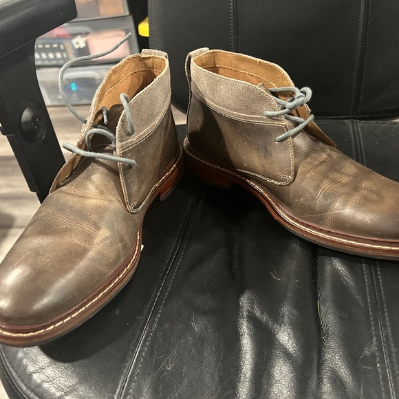 Cole Haan Men's Brown Leather Chukka Boots with Tan Collar - Picture 9 of 15